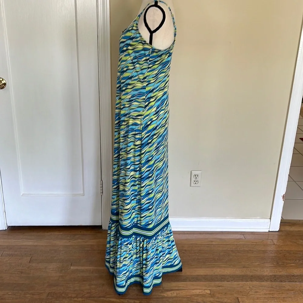 Michael Kors Wavy Abstract Maxi Dress